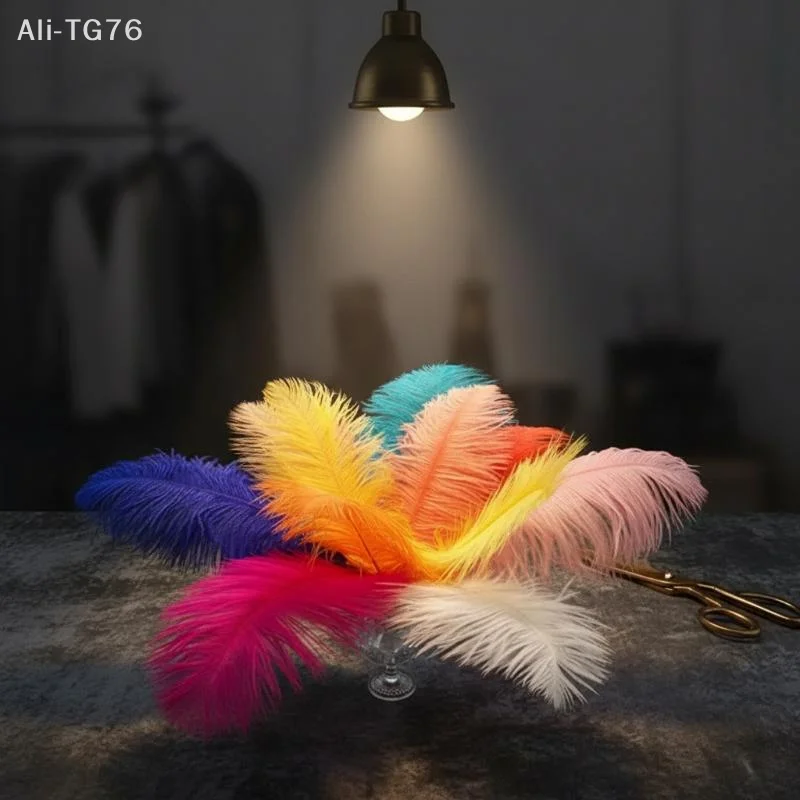 [P] 25 To 30cm Ostrich Feather Soft Plume Decorative Feather Multicolor Options For Wedding Home Party DIY Craft Ornament