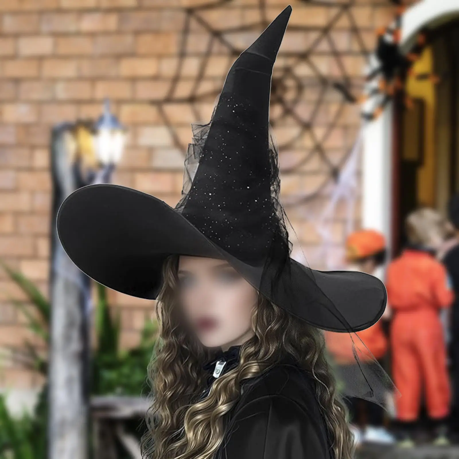 Halloween Witch Hat Pointed Top Hat for Stage Show Party Favor Dressing up