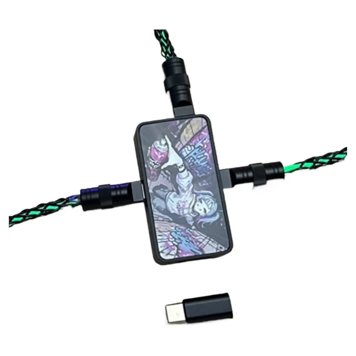 8K Keyboard Cable Gaming Data Cable USB Hub Built-in Screen Gaming Desk Essentia for Esports Hub Desk Setup 8000Hz