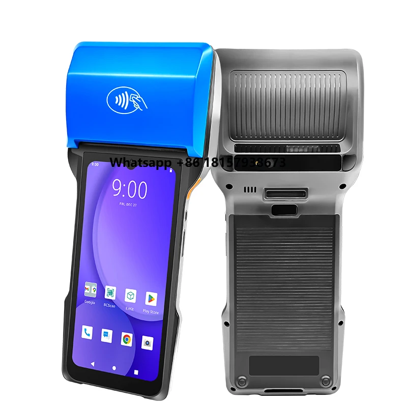 

F1s Plus Handheld POS Systems Android 14 3+32G Memory NFC Scanner Billing Machine 80mm Label/Receipt Printer Smart Pos Machine