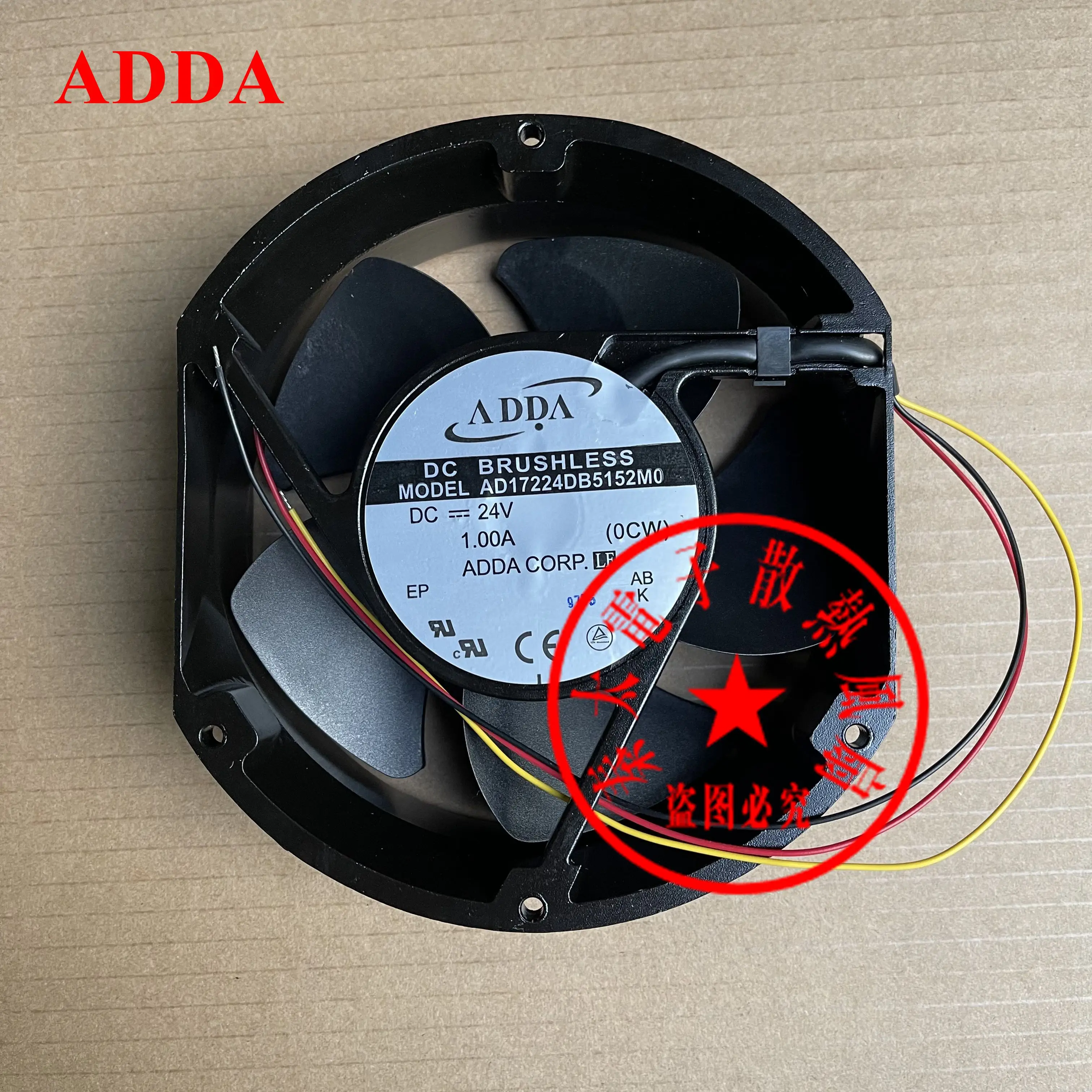 

3-проводной Вентилятор охлаждения сервера ADDA AD17224MB5151M0 DC 24V 1.65A 172x152x51 мм