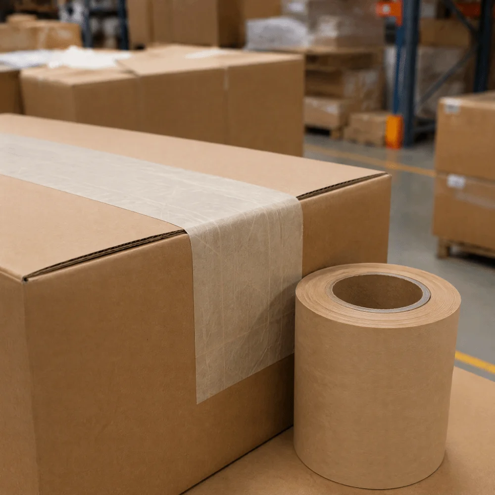 2pcs Strong Adhesion Kraft Paper Tape Writeable Surface 2.75