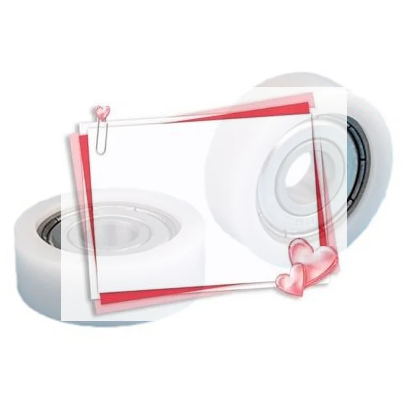 1pcs 8*26*8mm Rubber Covered Small Wheels, 608ZZ Bearings, Flat Rollers, POM Rubber Covered Plastic Pulley Bearings