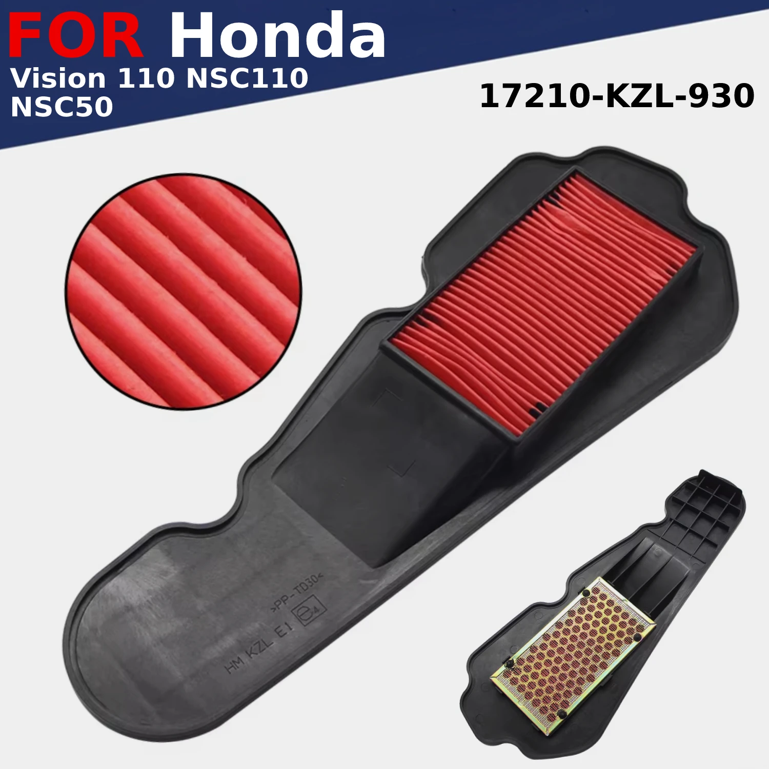 

Motorcycle Air Filter Intake Cleaner Element For Honda Vision 110 NSC110 nsc 110 2011-2014 NSC50 nsc50 2014-2015 17210-KZL-930