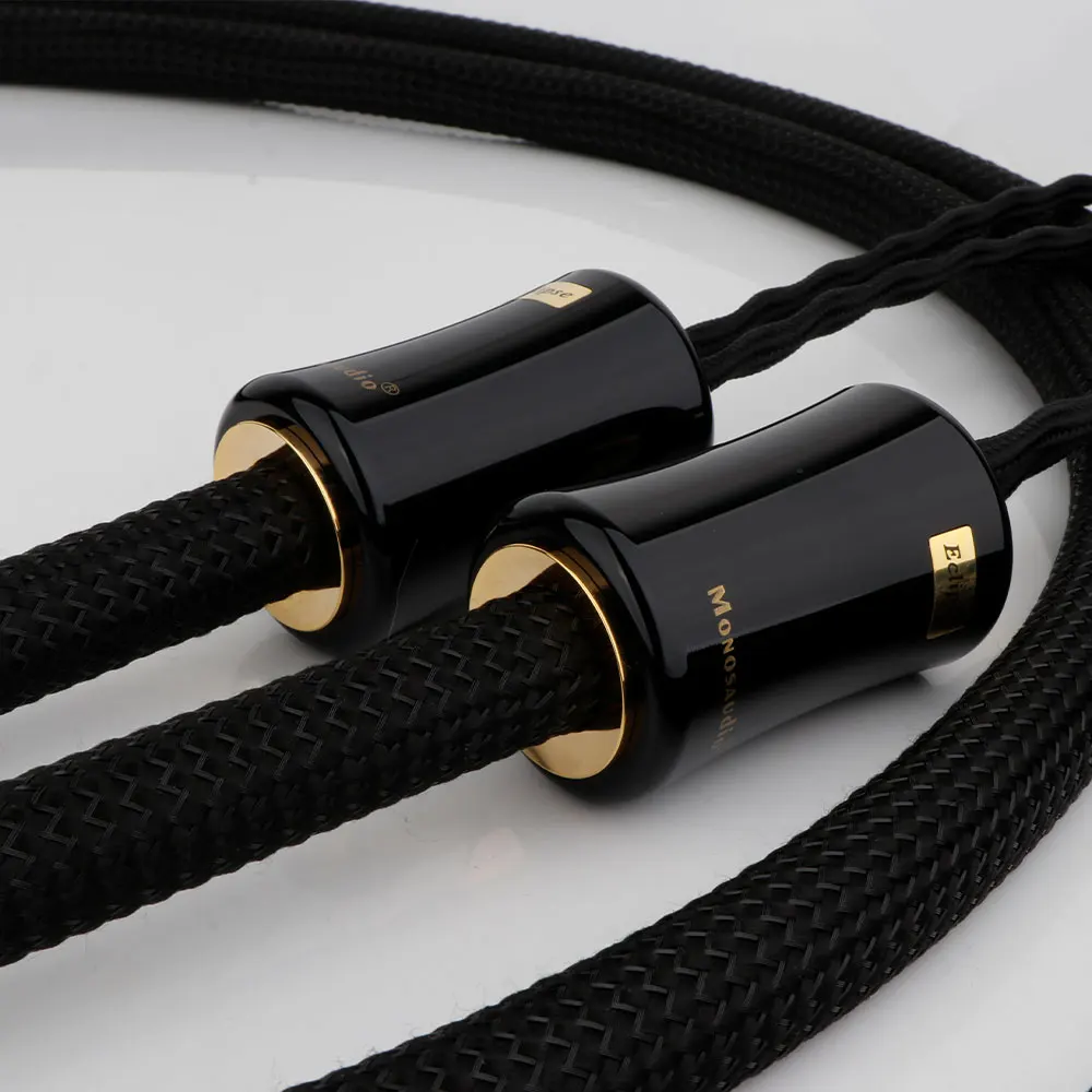 Monosaudio 6N Lautsprecherkabel aus reinem Silber Eclipse Reference Series Y Spade-zu-Bananenstecker HIFI Audio-Lautsprecherkabel – Detail 6