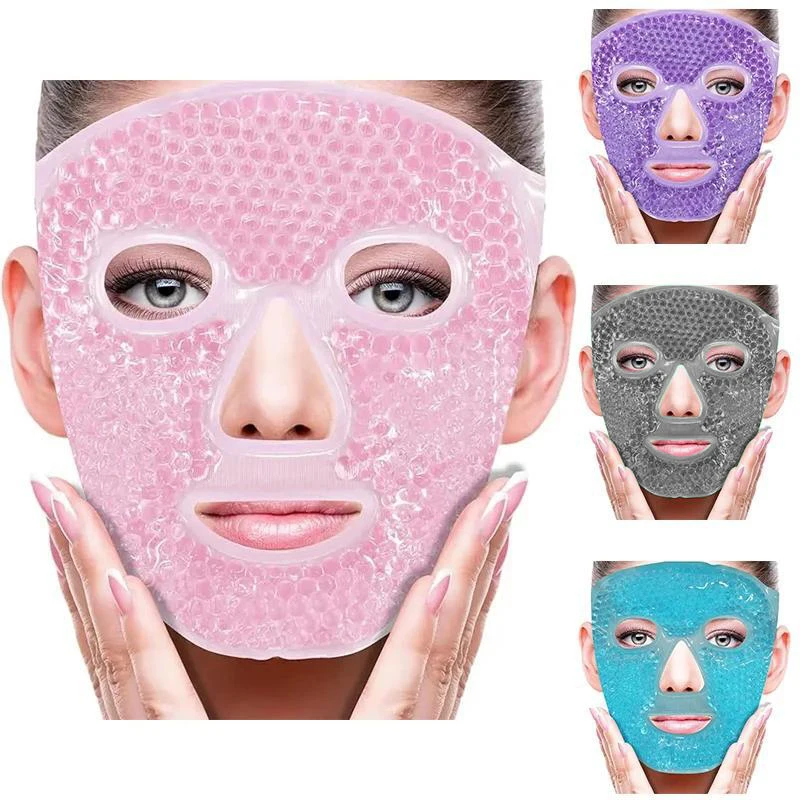 Cooling Gel Eye Mask สําหรับความหมองคล้ําบรรเทาอาการบวมและปวดศีรษะ Soothing Reusable Ice Face Mask Beauty Care