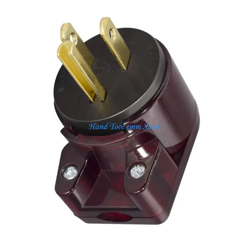H37F 360 Degree Angled Male Plug NEMA 5 15P 15A 125V Adjustable Rotate and Rewirable