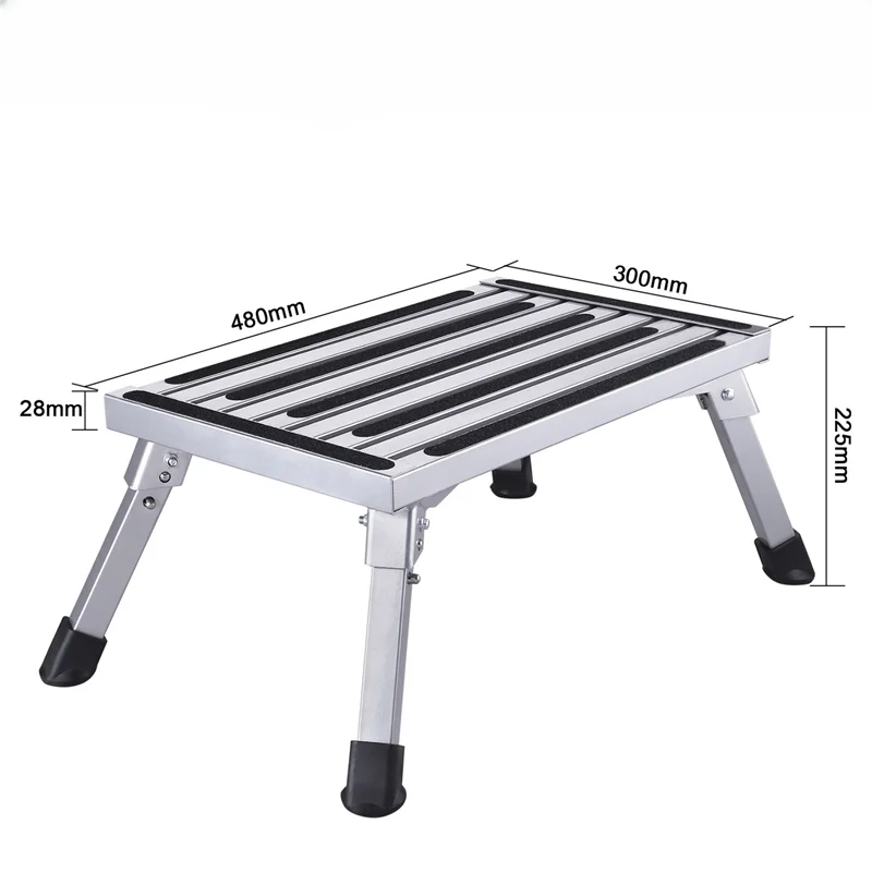 Aluminum alloy folding stool, bed car, commercial car, get on the car and step on the stool for storage