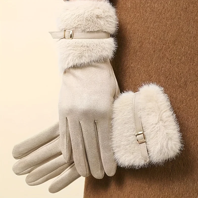 Big Mouthed Leder-Clip-Touchscreen-Handschuhe für die Winterisolierung und Wärme. Handschuhe für Outdoor-Bekleidung zum Warmhalten