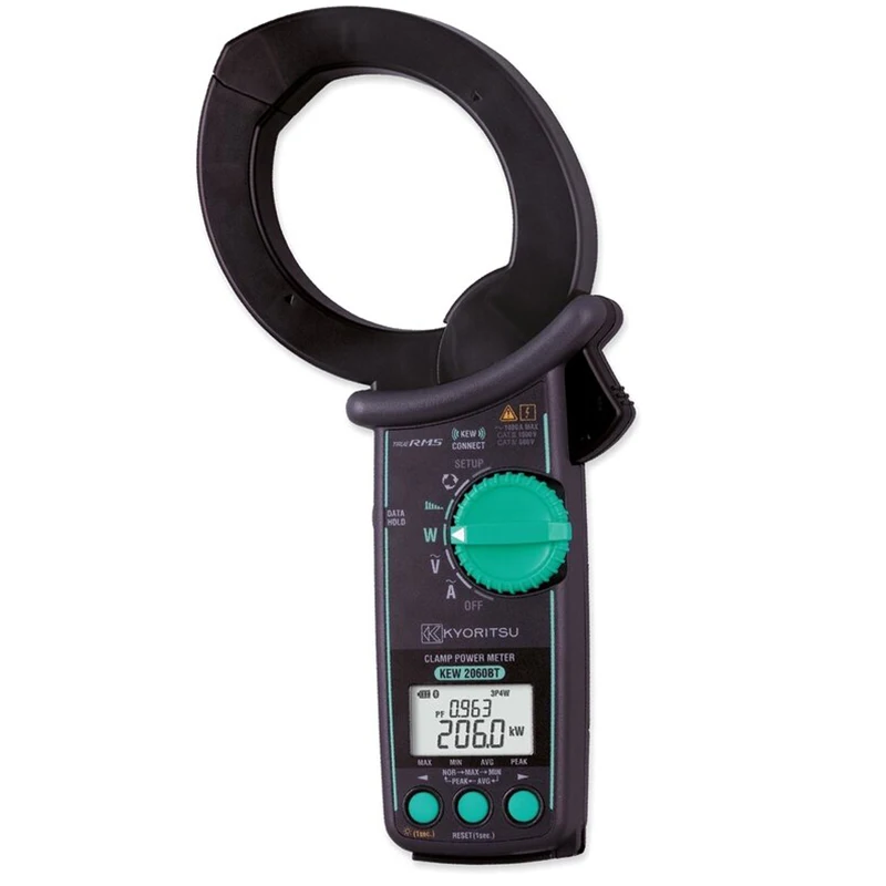 Kyoritsu KEW 2060BT Clamp Power Meter Current Up To 1000A Rms Voltage Up To 1000V Rms Harmonics Up To 30th