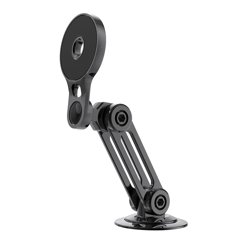 

New alloy magnetic suction car holder with 3-axis adjustable folding phone holder, 360 degree rotating dashboard navigation