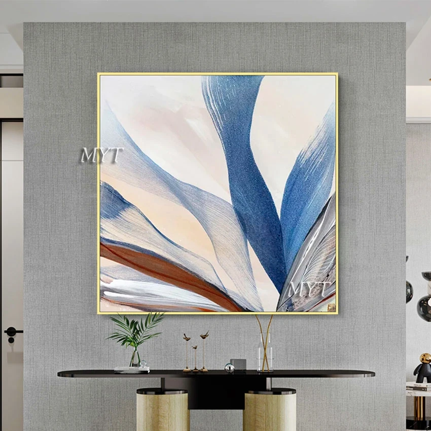 

New Abstract Simple Design Oil Painting, Textured Acrylic Canvas Art, Office Wall Artwork Picture, Decor No Frame Showpieces