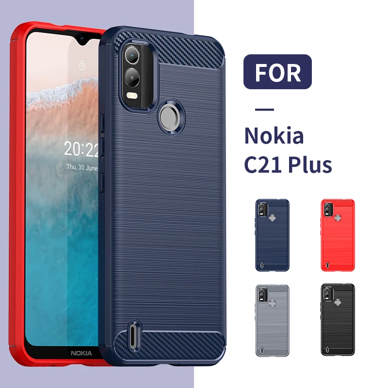 Carbon Fiber Case For Nokia 1 5 6 7 8 Nokia 3.1 5.1 6.1 7.1 Plus 8.1 Shockproof Bumper Soft TPU Cover For Nokia 2.2 3.2 4.2 6.2