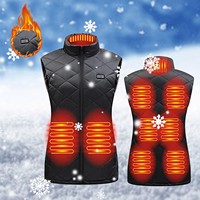 Autumn Winter Women Heated Vest USB Infrared Electric Heating Suit Cotton Vests Casual Flexible Thermal Waistcoat For Camping ﻿