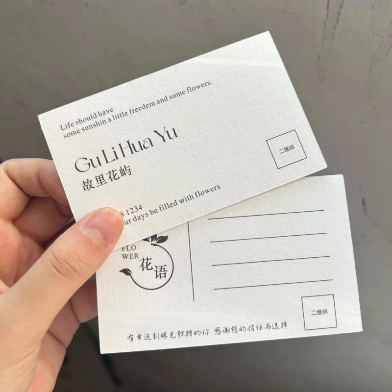 

Печать карт из цветочного магазина по индивидуальному заказу. Высококачественный специальный бумажный букет. Рукописная карта. Цветочный бизнес.