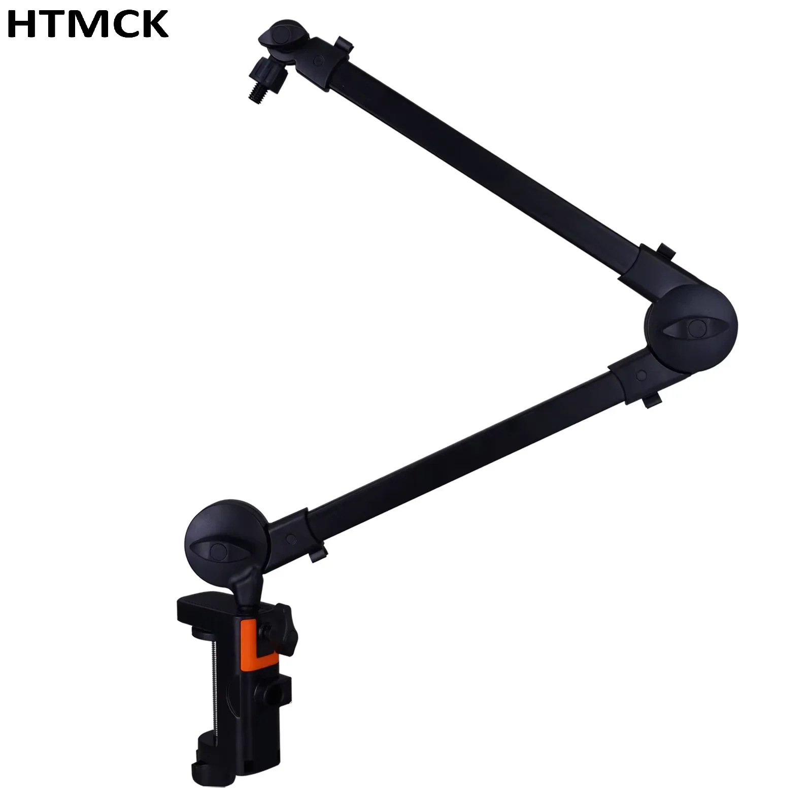 Spring-Free Microphone Arm Stand, Foldable Low Profile Desk Mic Boom Arm, Adjustable Long Arm Cantilever Holder