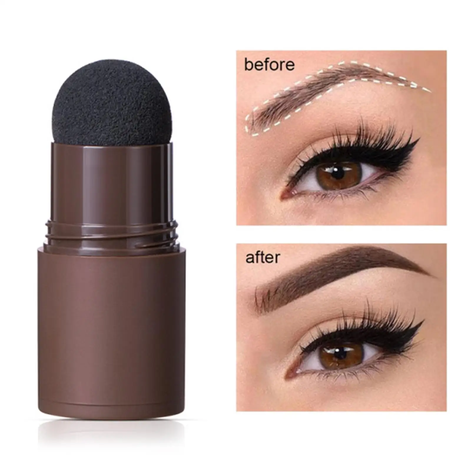 Kit per timbri per sopracciglia Stencil per modellare polvere per sopracciglia impermeabile Set di pennelli per trucco per uso cosmetico quotidiano in salone o domestico