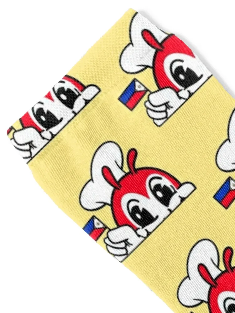 JOLLIBEE PEEKING PHILIPPPINE FLAG FILIPINO 2 Socks Toe sports Thermal man winter halloween aesthetic Boy Child Socks Women's