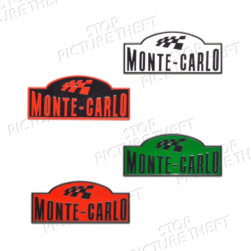 Monte Carlo Grille Logo 3D Metal Decal Car Body Rear Trunk Emblem Sticker For Skoda Kamiq Superb Scala Vision Octavia Rapid Yeti