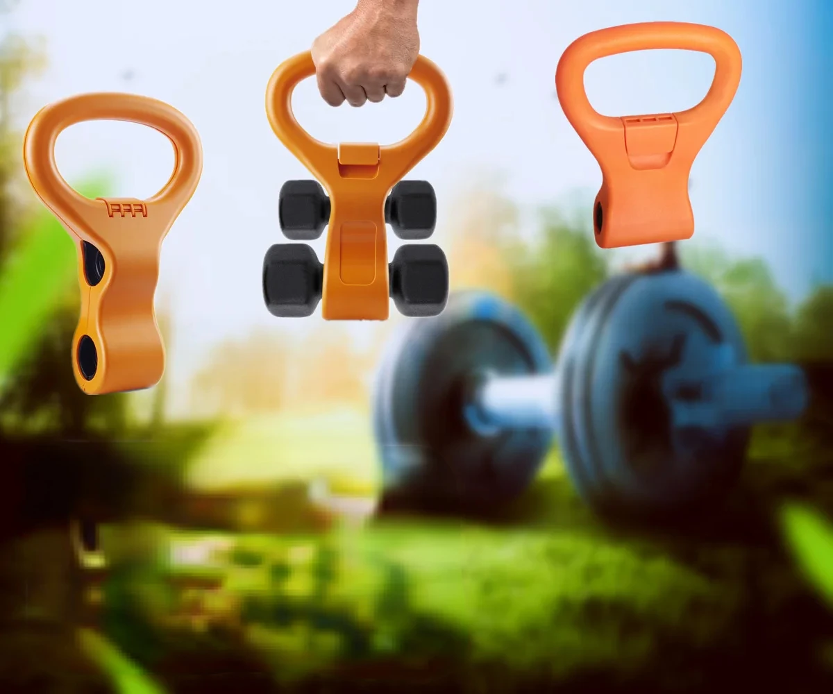 

Kettlebell Handle for Dumbbell Adjustable Portable Weight Grip Weight Fitness Weightlifting Bodybuilding Workout Equipment