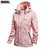THORSOL Women Cycling Jacket Windproof Motocross Racing Bicycle Riding Coat Mountain Bike Clothing Enduro MTB Windbreaker Pink