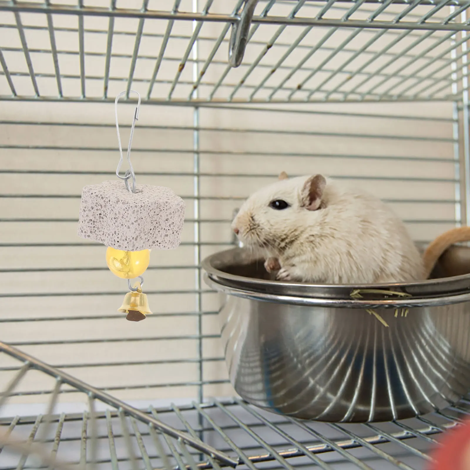 10 قطعة حجر الهامستر المولي شينشيلا مطحنة الأسنان زهرة شكل الحيوانات الأليفة الصغيرة صحة الأسنان سهلة التركيب كتلة طحن الأسنان #4