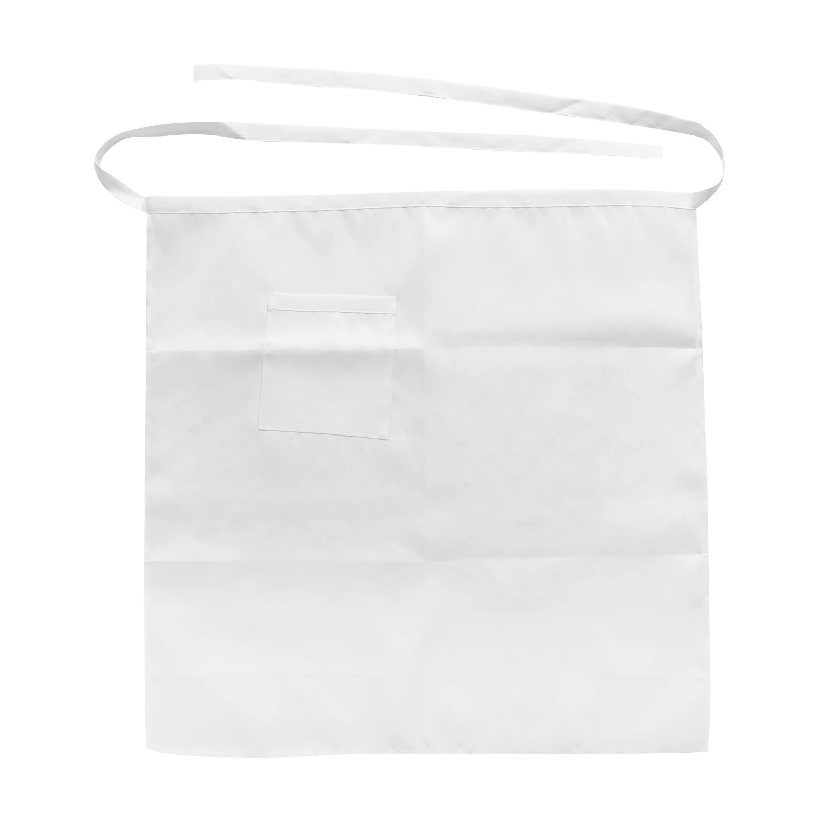 

Universal Unisex Bistro Apron Half Body Chef Waist White Kitchen Restaurant Server Single Pocket Stylish Bbq Butcher