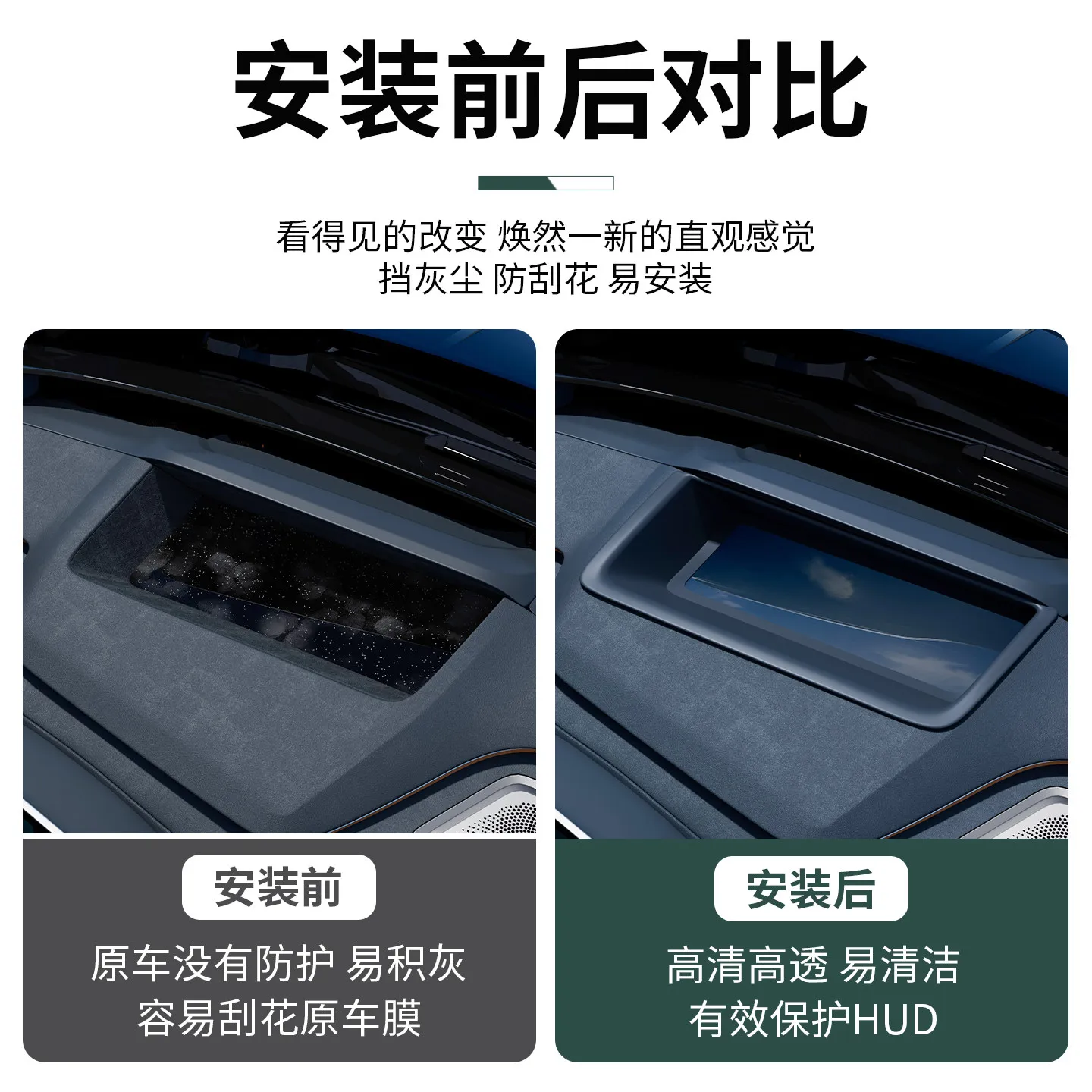 OIMG For 2026 Zeekr 001 HUD Display Cover Protective Frame Interior Accessories Custom Fit