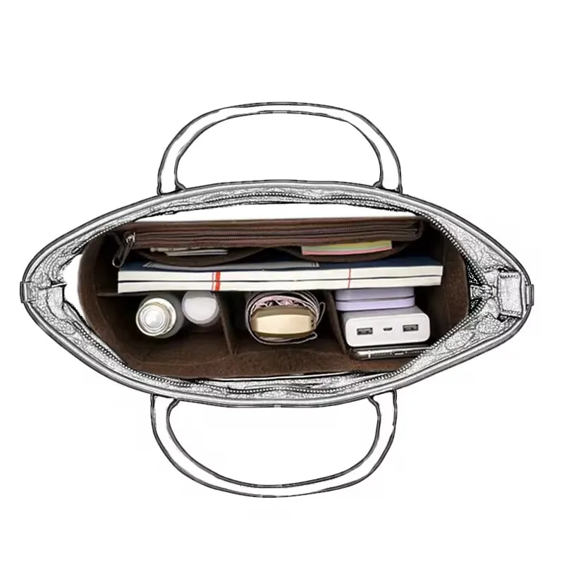 Bag Organizer Felt Liner Pocket Accessory For Coach Handbag Durable Lining Storage Sorting Bag Support Inner Part