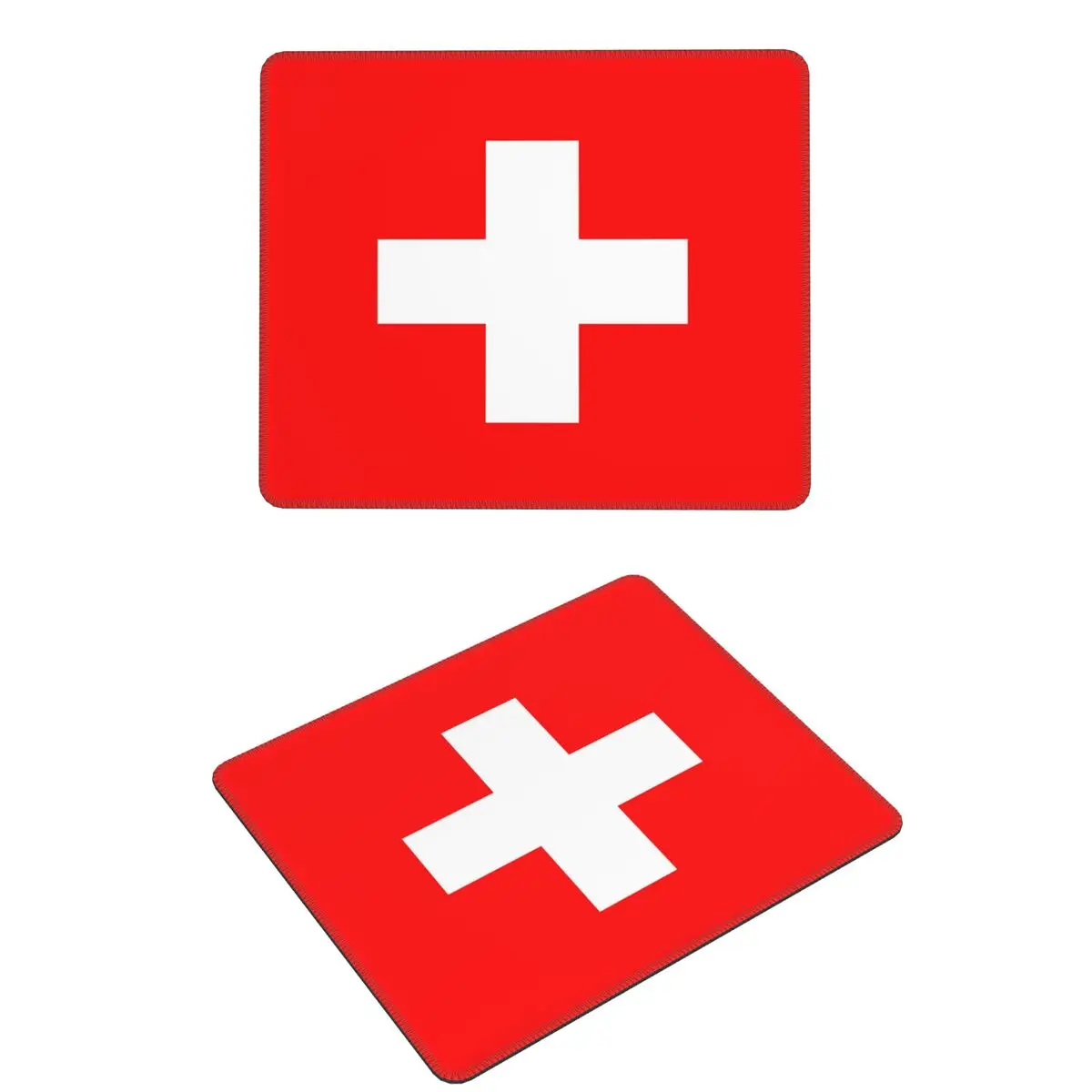 Swiss Switzerland Flag Mouse Pad Computer Keyboard Mouse Mat Gaming PC Desk Mat Office Accessories Table Mats