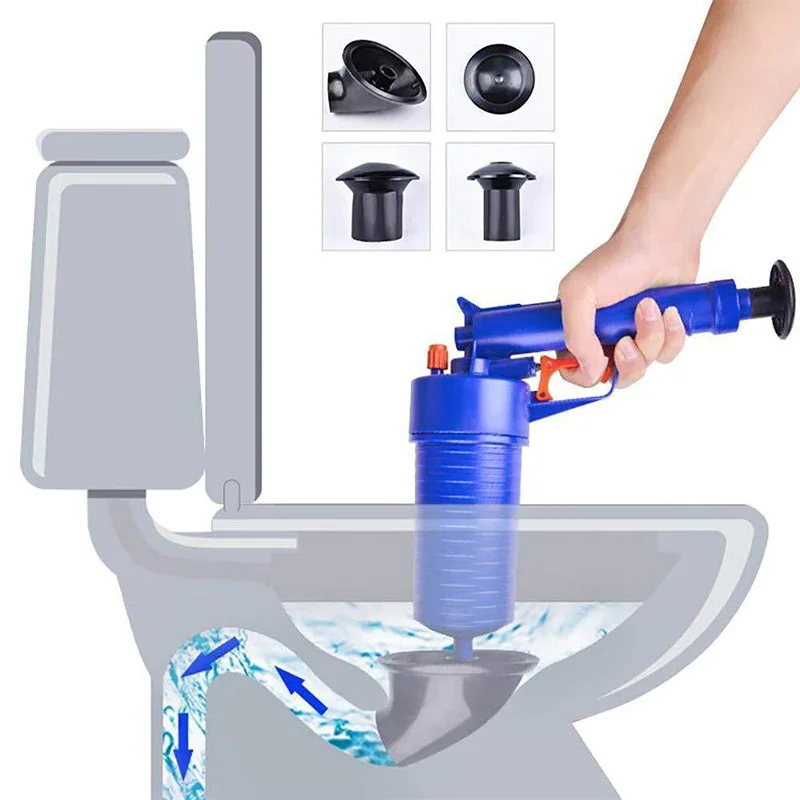 Pneumatic Sewer Unclogger Floor Drain Pressure Cleaner Bathtub Toilet Pluger Sink Dredge Pump Household Drain Clog Remover