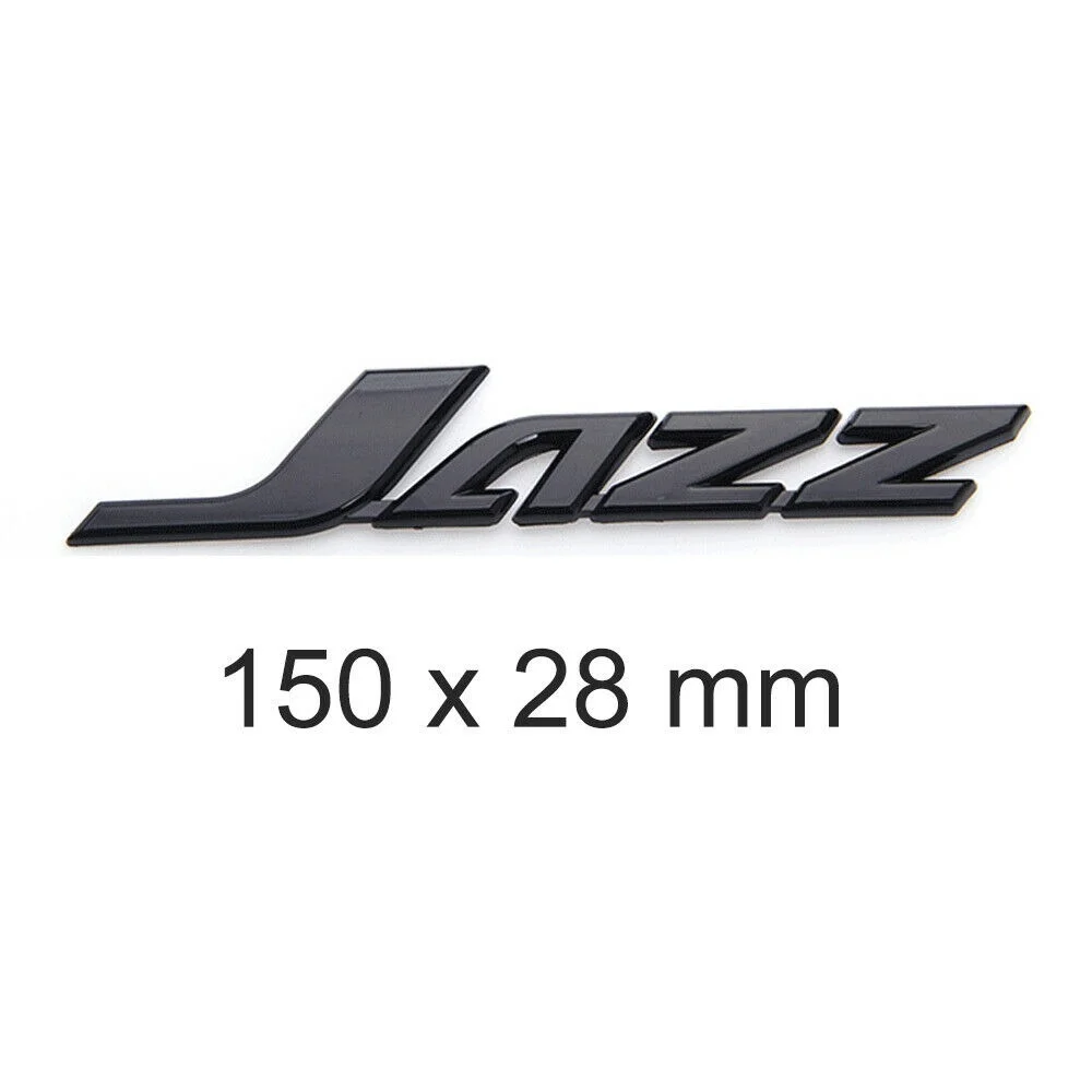 1 Pieces  Jazz SE SR EX 3D Logo Glossy Black Car Trunk Rear Lid Emblem Badge Nameplate