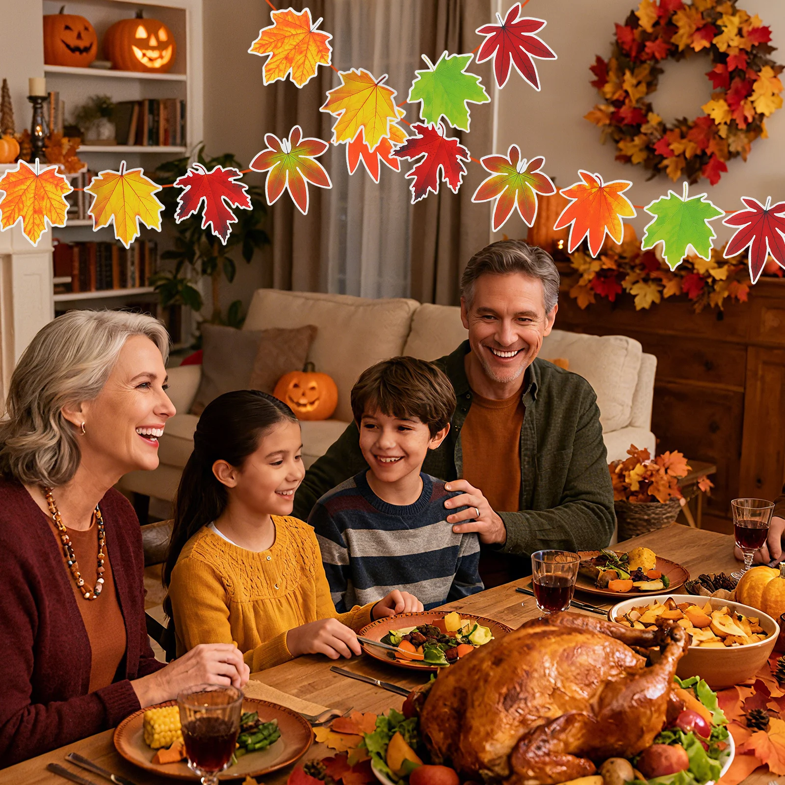 

270Pcs Decorative Maple Leaves Autumn Fall Bulletin Board Accessories Realistic Cutouts Adhesive Backing Thanksgiving Decor