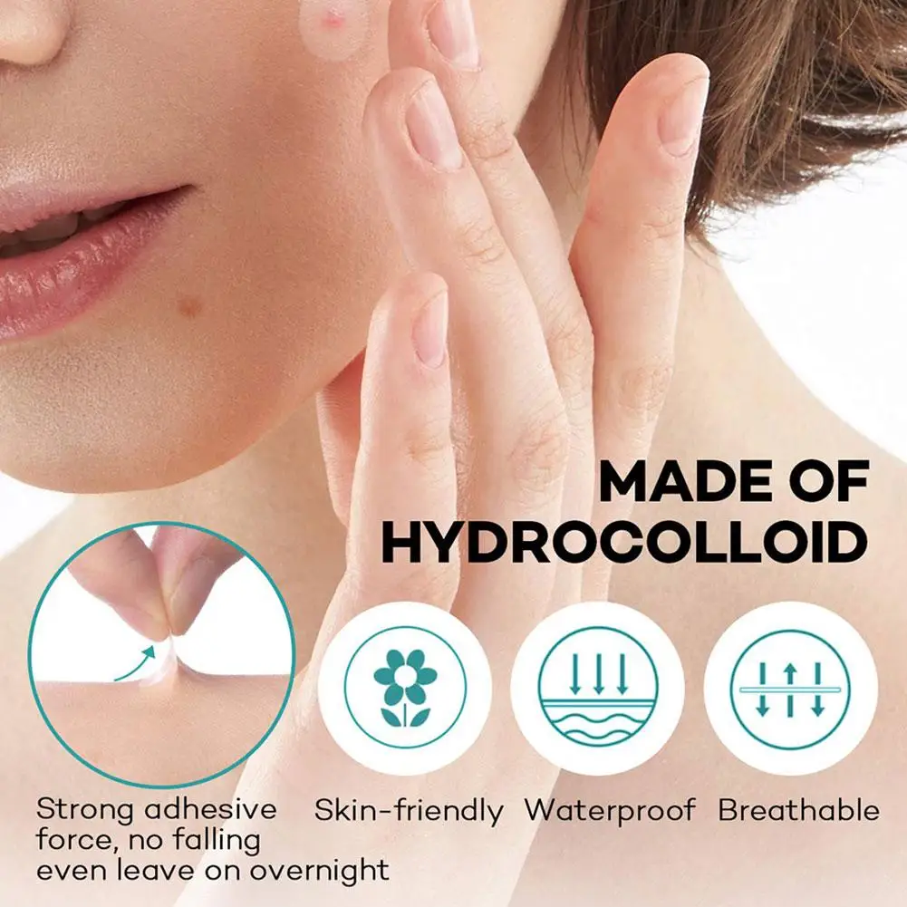 صندوق دائري من البولي ايثيلين لقع حب الشباب ثنائية اللون 360 قطعة كبيرة الحجم غير مرئية مزيج حب الشباب بقع الرؤوس السوداء والعيوب #3