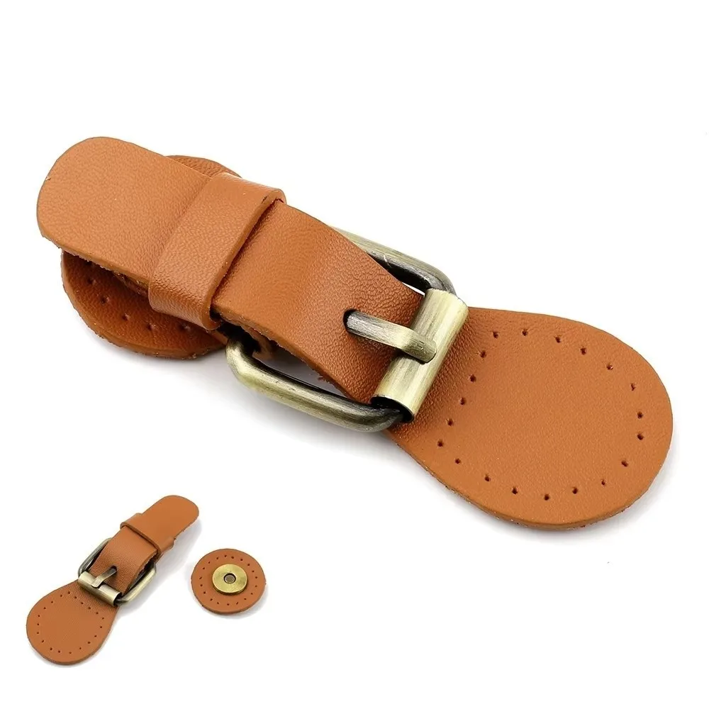 Stylish Leather Snap Fasteners Metal Finish Sew on Magnetic Closures Magnetic Closure DIY Handbag Bag Buckles Home Sewing