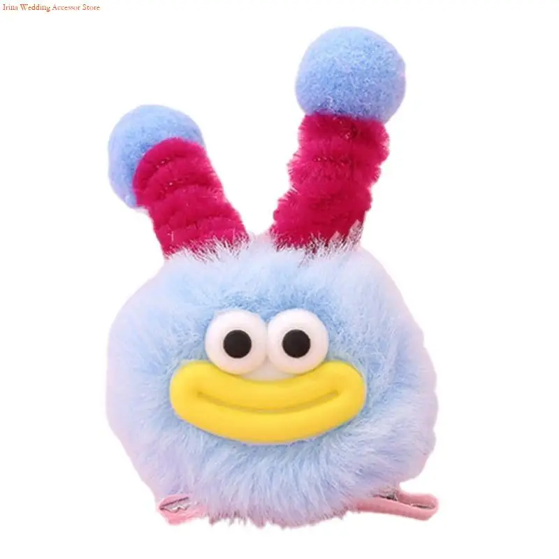 G92D Popular Plush PomPoms Hairpin Duckbill Clip for Theme Parties and Celebration