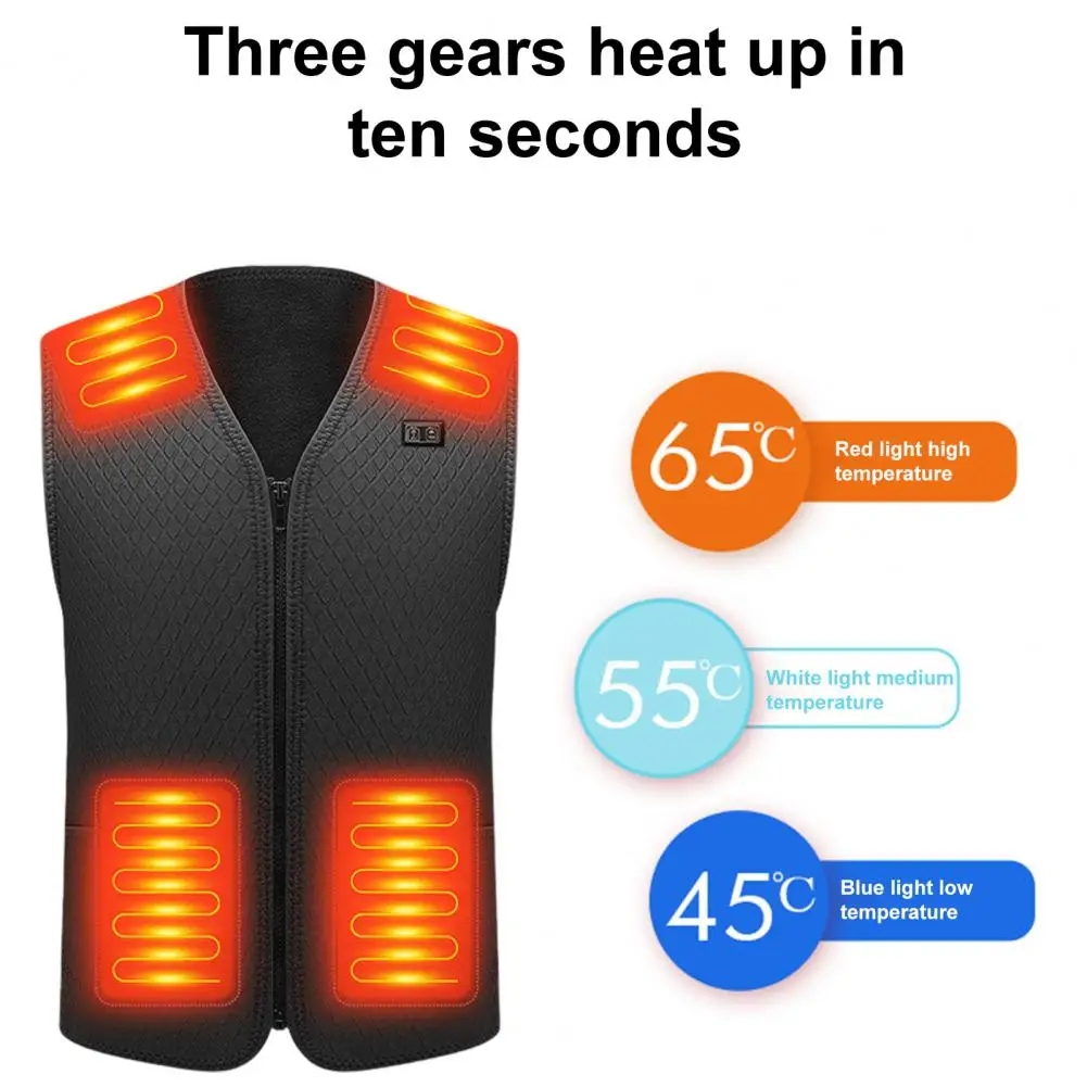 

Carbon Nanofiber Heating Element Vest Flexible Vest Fast Heating Usb Charging Winter Electric Heating Vest with 3 for Outdoor