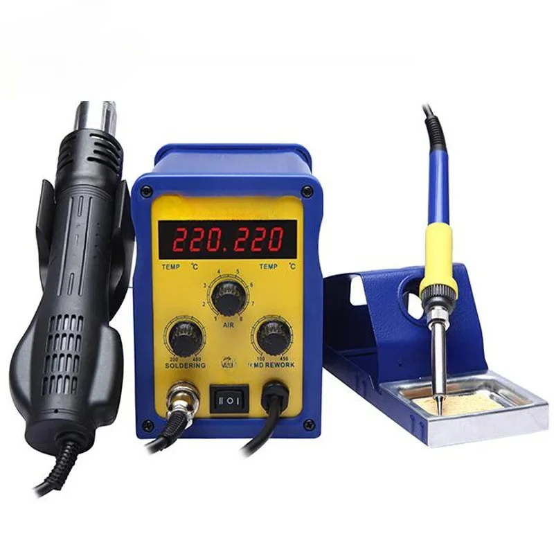 1pc BK-878L2 led digital Display SMD Brushless Hot Air Rework Station + Soldering Iron and Heat Gun for Cell Phone Repair