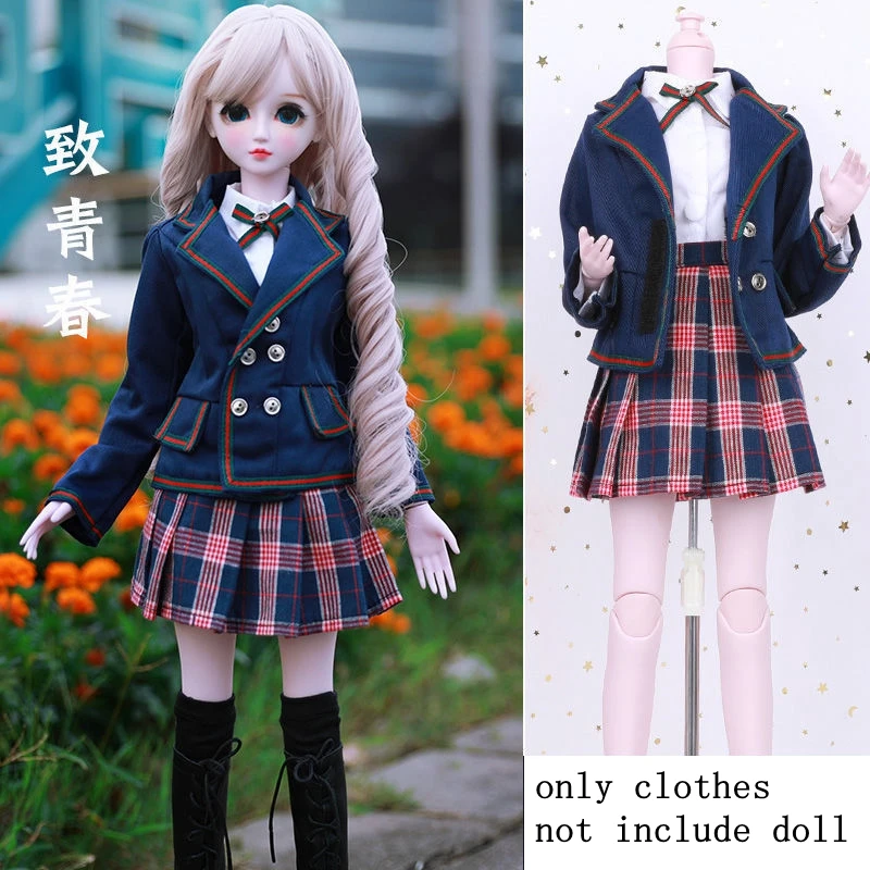 New 60cm Doll\'s Clothes for 1/3 Bjd Doll Fashion Clothing Suit Diy Girl Toys Dress Up Diy Birthday Gift Doll Accessories,No Doll
