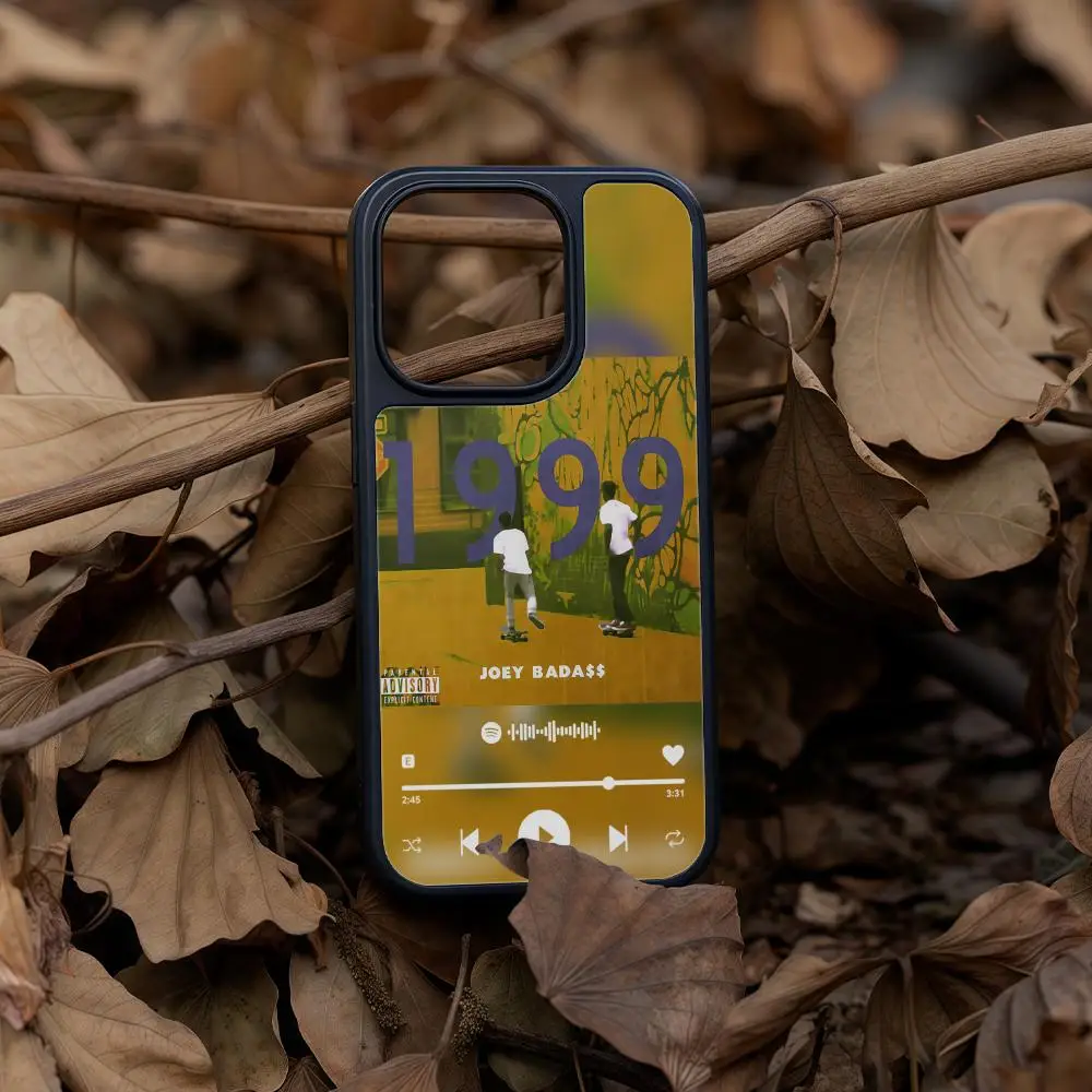 

J-Joey B-Badass Phone Case For IPhone 17 16 15 14 13 12 Pro Max Plus Black Frame Acrylic Carbon Fiber Hard Shell