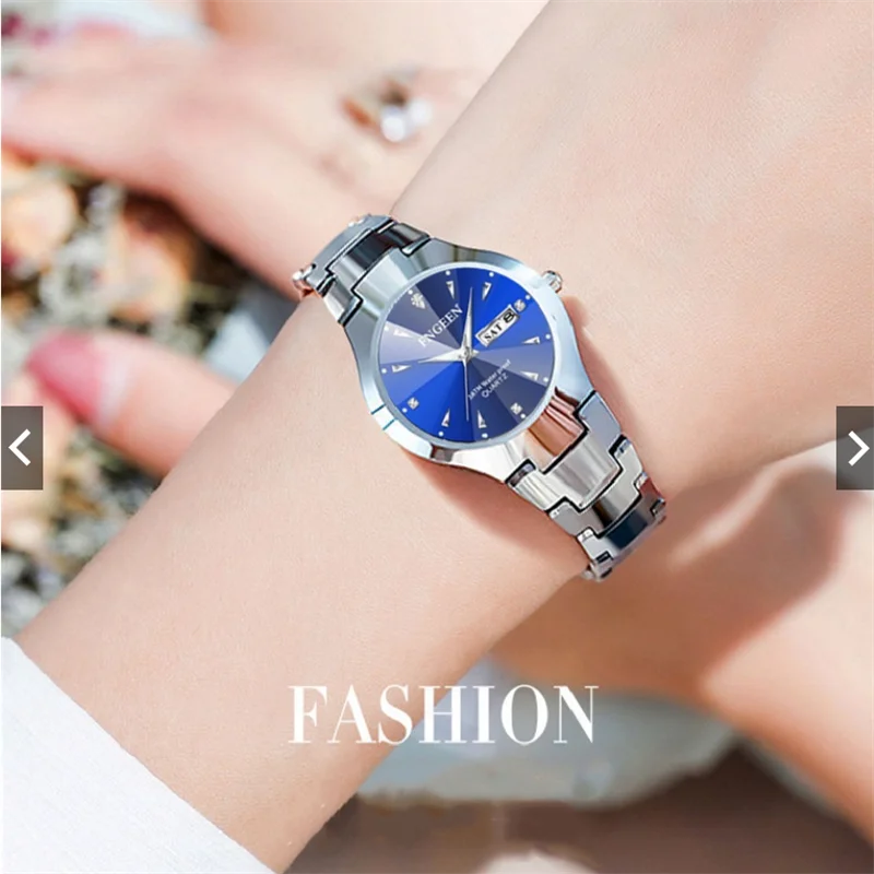 2024 FNGEEN 5808 Relogio Feminino Couple Watch Men Quartz watch for Lovers Luxury Womens wristwatch Stainless Steel Waterproof