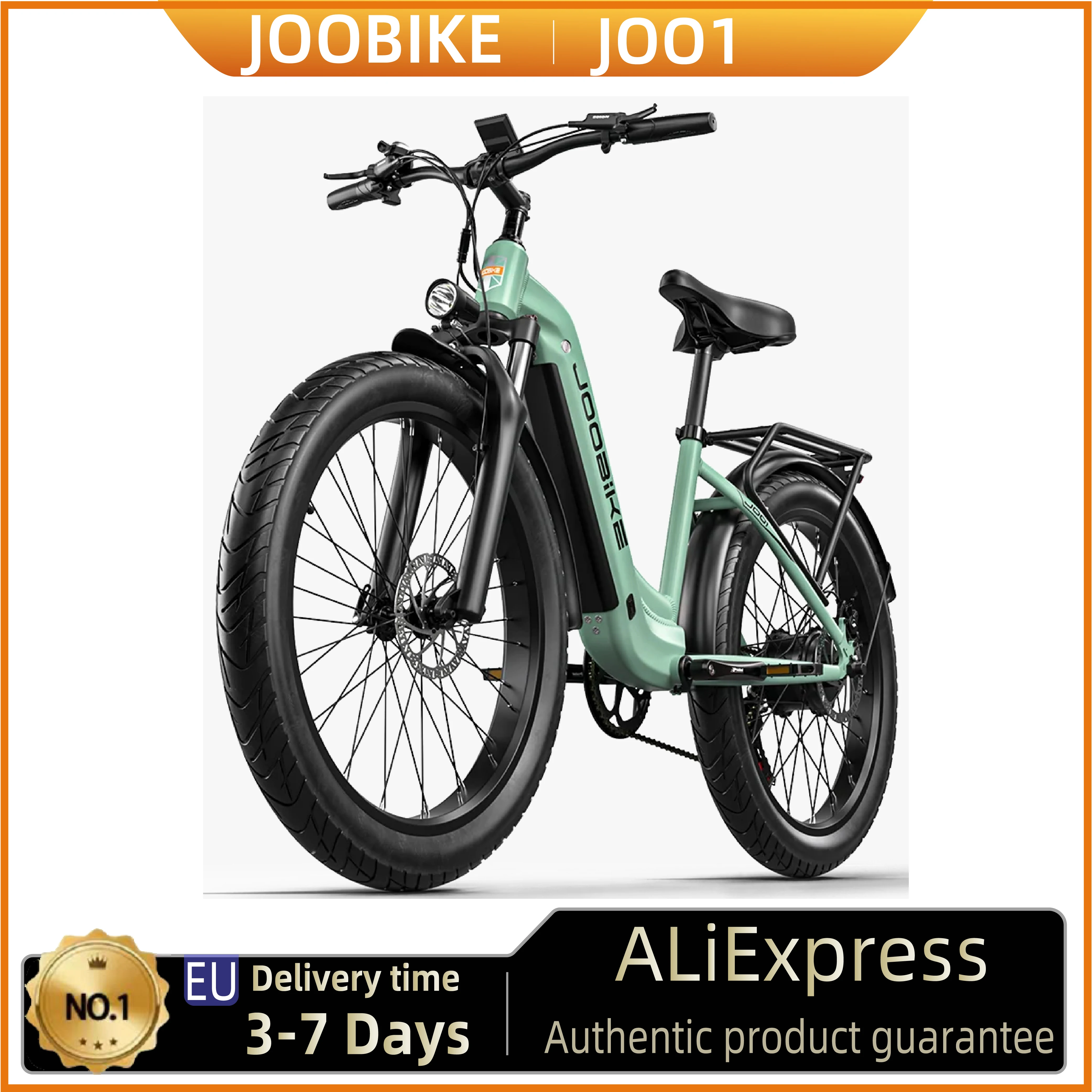 JOOBIKE JOO1 Elektrofahrrad für Erwachsene, Herren E-Mountainbike, 48V17.5AH Akku, 26 Zoll Reifen, All-Terrain E-Bike