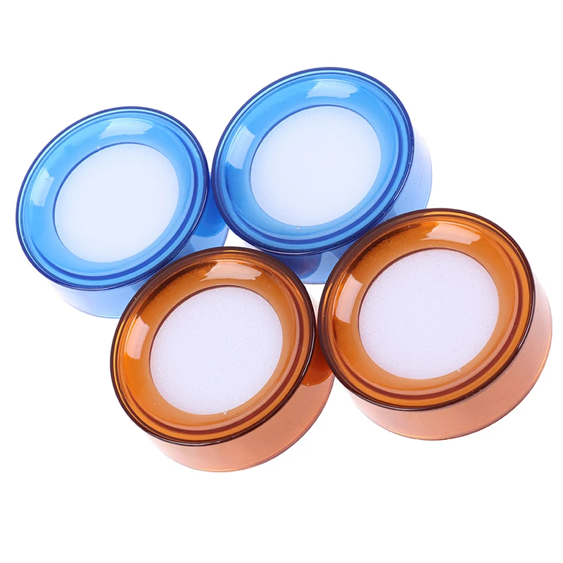 2 Stks/partij Plastic Ronde Doos Vinger Natte Spons Demper Voor Casher Tellen Geld