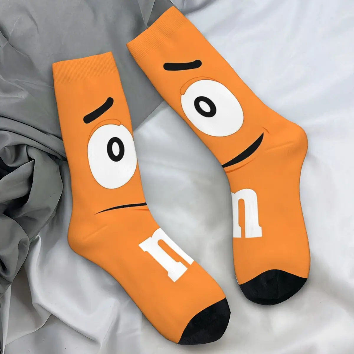 Unisex Men Socks M Chocolate Cartoon Colorful Hip Hop (2) Stockings Winter Funny Quality Socks Design Running Anti Slip Socks