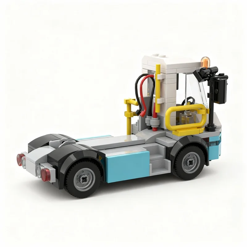 153pcs MOC City Cargo Electric Terminal Tractor Model Building Blocks Christmas Gifts Architecture Toy Brick Birthday Collection