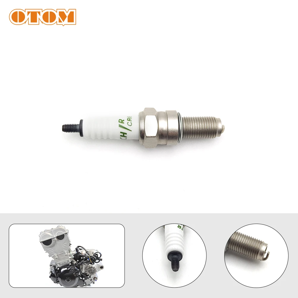 OTOM Motorcycle NC300S Engine Spark Plug Torch CR8EI High Performance Ignition For ZONGSHEN ZS182MN Water-Cooled Double Camshaft