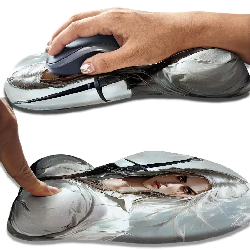 European and American style vampire hunter ergonomic wrist rest 3D soft and smooth silicone mouse pad