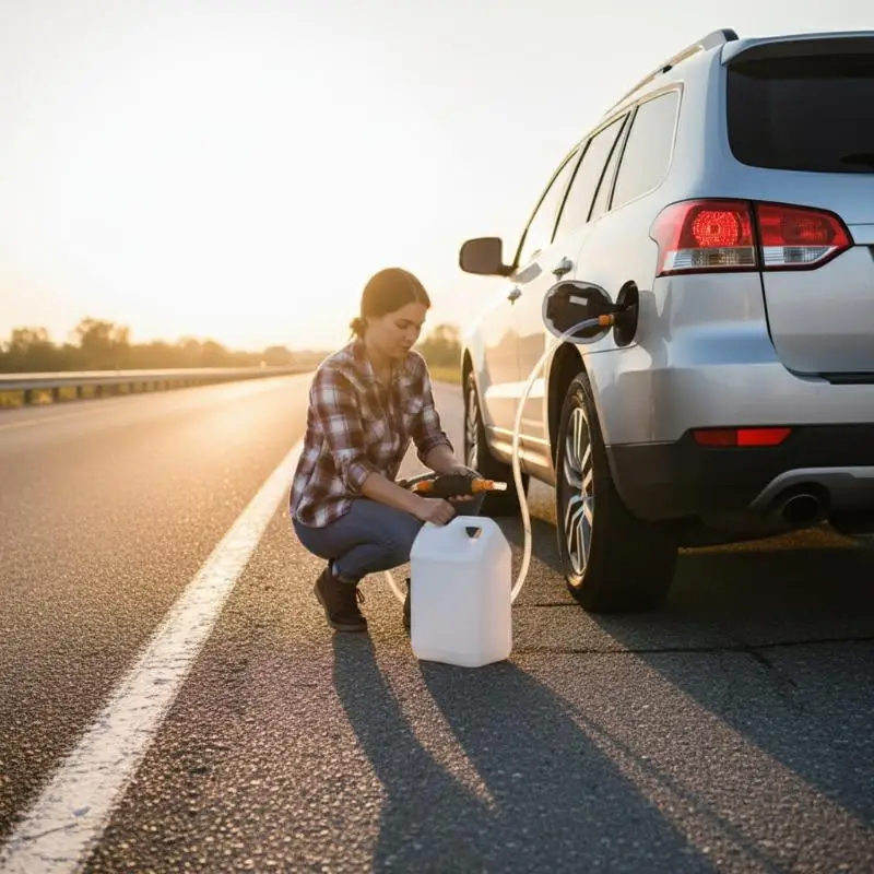 Universal Car Hand Fuel Pump Manual Suction Pipe For Oil Gas Transfer Safe Easy Use For Boat Outdoor Application