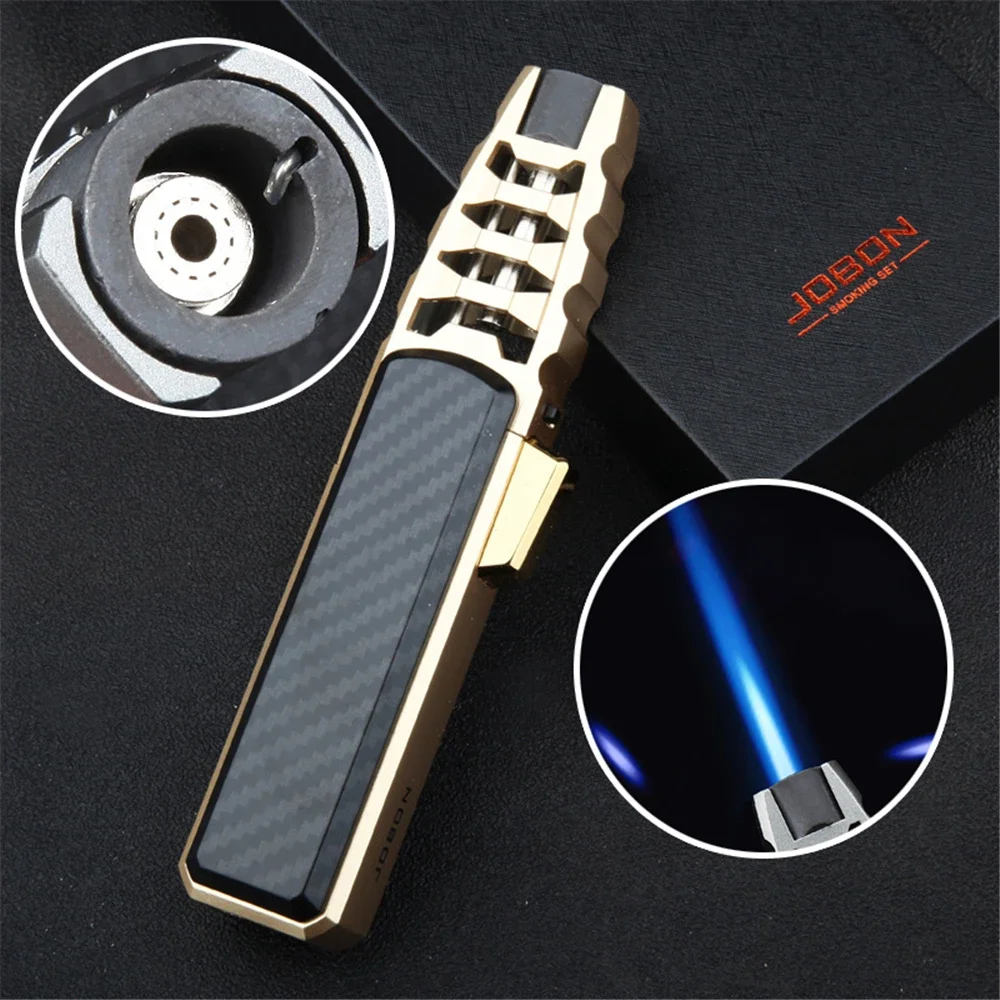 2022 Kitchen BBQ Cigar Big Jet Flame Lighter Fire Torch Outdoor Camping Powerful Straight Bluefire Butane Gas Cigarette Lighter