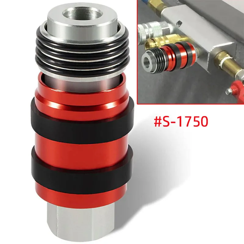 

S-1750 безопасная выхлопная муфта-1/4 дюйма корпус-1/4 дюйма Мужской NPT - 5 в 1, универсальное подключение промышленный соединитель, соединение воздушного шланга